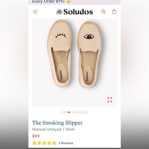 Soludos espadrille/ smoking slipper wink.